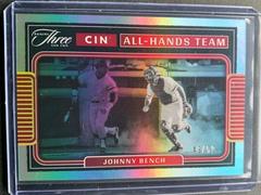 Johnny Bench [Holo Gold] #AHT-14 Baseball Cards 2022 Panini Three and Two All Hands Team Prices
