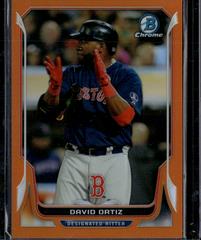 David Ortiz [Orange Refractor] Baseball Cards 2014 Bowman Chrome Prices
