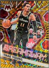 Trae Young [Gold] #4 Basketball Cards 2022 Panini Mosaic Breakaway Prices