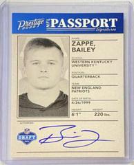 Bailey Zappe #NPS-BZ Football Cards 2022 Panini Prestige NFL Passport Signatures Prices