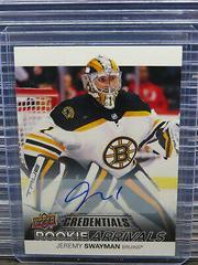 Jeremy Swayman [Autograph] #RA-5 Hockey Cards 2021 Upper Deck Credentials Rookie Arrivals Prices