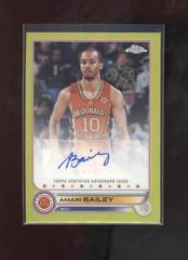 Amari Bailey [Yellow] Basketball Cards 2022 Topps Chrome McDonald's All-American Autographs Prices