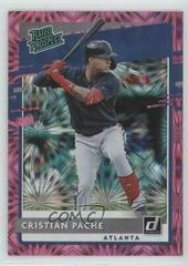 Cristian Pache [Pink Fireworks] Baseball Cards 2020 Panini Donruss Rated Prospects Prices