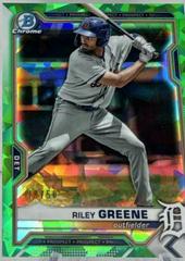Riley Greene [Green] #BDC-107 Baseball Cards 2021 Bowman Draft Sapphire Prices