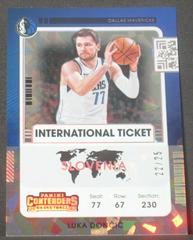 Luka Doncic [Cracked Ice] Basketball Cards 2021 Panini Contenders International Ticket Prices