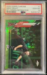 Mike Trout [SP Variation Green Refractor] #1 Baseball Cards 2020 Topps Chrome Prices