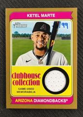 Ketel Marte [Gold] #CCR-KM Baseball Cards 2023 Topps Heritage Clubhouse Collection Relics High Number Prices