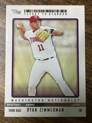 Ryan Zimmerman #191 Baseball Cards 2009 Topps Ticket to Stardom Prices