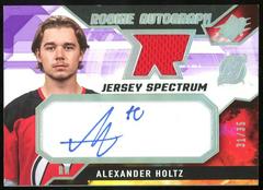 Alexander Holtz [Spectrum] #AH Hockey Cards 2021 SPx Rookie Auto Jersey Prices