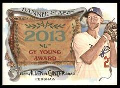 Clayton Kershaw Baseball Cards 2022 Topps Allen & Ginter Banner Seasons Prices