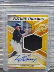 Trey Sweeney [Gold] Baseball Cards 2022 Panini Elite Extra Edition Future Threads Signatures Prices
