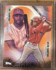 Carl Crawford, Justin Crawford [Orange] Baseball Cards 2023 Topps Pro Debut Echoes Prices