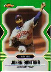 Johan Santana [Green Refractor] #64 Baseball Cards 2007 Finest Prices