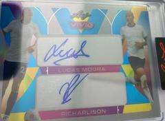 Lucas Moura , Richarlison [Gray] #DA-53 Soccer Cards 2022 Leaf Vivid Dual Autographs Prices