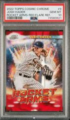Josh Hader [Red Flare] #RA-9 Baseball Cards 2022 Topps Cosmic Chrome Rocket Arms Prices