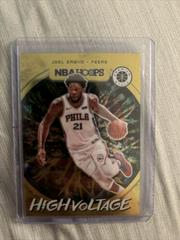 Joel Embiid [Shimmer] #16 Basketball Cards 2019 Panini Hoops Premium Stock High Voltage Prices