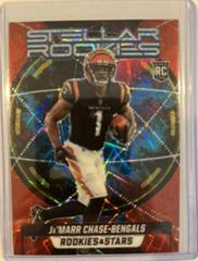 Ja'Marr Chase [Red Prizm] #SR7 Football Cards 2021 Panini Rookies and Stars Stellar Prices
