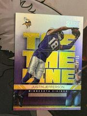 Justin Jefferson [Gold Zone] Football Cards 2022 Panini Score Toe the Line Prices
