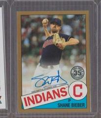 Shane Bieber [Gold] #85A-SB Baseball Cards 2020 Topps 1985 35th Anniversary Autographs Prices