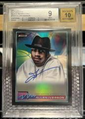 Allen Iverson [Black Refractor] #FA-AI Basketball Cards 2021 Topps Finest Autographs Prices