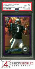 Cam Newton [Ball Over Right Shoulder Purple Refractor] Football Cards 2011 Topps Chrome Prices