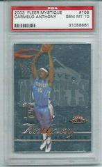 Carmelo Anthony #108 Basketball Cards 2003 Fleer Mystique Prices