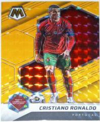 Cristiano Ronaldo [Orange Fluorescent] Soccer Cards 2021 Panini Mosaic Road to FIFA World Cup Prices