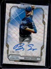 Brady Singer [Wave] Baseball Cards 2019 Bowman Sterling Prospect Autographs Prices