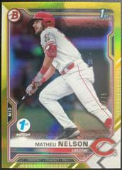 Matheu Nelson #BD-103 Baseball Cards 2021 Bowman Draft 1st Edition Prices