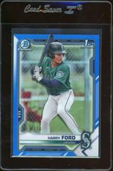 Harry Ford [Blue Refractor] Baseball Cards 2021 Bowman Draft Chrome Prices