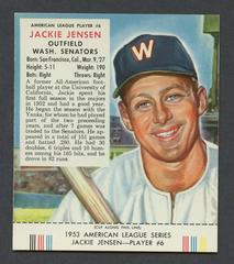 Jackie Jensen #6 Baseball Cards 1953 Red Man Tobacco Prices