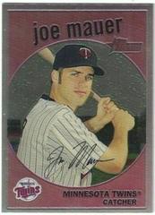 Joe Mauer [Black Border Refractor] #C70 Baseball Cards 2008 Topps Heritage Chrome Prices