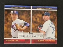 Nolan Ryan, Justin Verlander Baseball Cards 2012 Topps Timeless Talents Prices