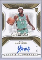 Blake Wesley [Gold] #29 Basketball Cards 2022 Panini Flawless Rookie Autograph Prices
