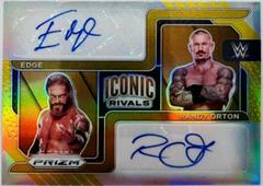 Edge, Randy Orton [Gold Prizm] #IR-ER Wrestling Cards 2022 Panini Prizm WWE Iconic Rivals Dual Autographs Prices