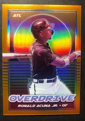 Ronald Acuna Jr. [Neon Orange] Baseball Cards 2021 Panini Chronicles Overdrive Prices