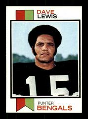 Dave Lewis Football Cards 1973 Topps Prices