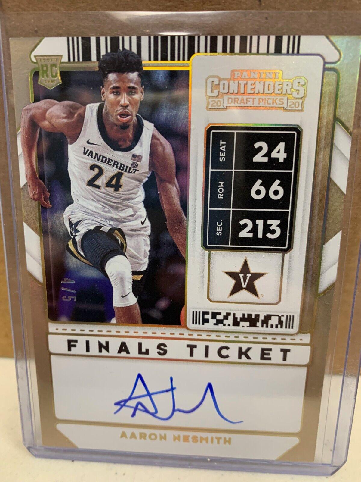 Aaron Nesmith [Finals Autograph Ticket] #74B Basketball Cards 2020 Panini Contenders Draft Picks