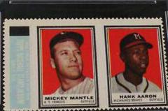Mickey Mantle [Hank Aaron] Baseball Cards 1962 Topps Stamp Panels Prices