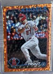Mike Trout [Orange Crackle Foil] Baseball Cards 2024 Topps Prices