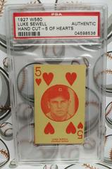 Luke Sewell [5 of Hearts] Baseball Cards 1927 W560 Hand Cut Prices
