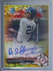 Blake Rutherford [Chrome Gold Shimmer] Baseball Cards 2017 Bowman Prospect Autographs Prices