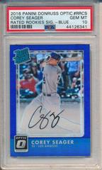 Corey Seager [Blue] Baseball Cards 2016 Panini Donruss Optic Rated Rookies Signatures Prices