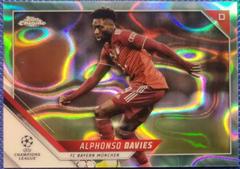 Alphonso Davies [Aqua Lava Refractor] #88 Soccer Cards 2021 Topps Chrome UEFA Champions League Prices