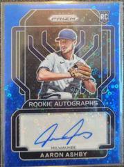 Aaron Ashby [Blue Wave Prizm] #RA-AS Baseball Cards 2022 Panini Prizm Rookie Autographs Prices