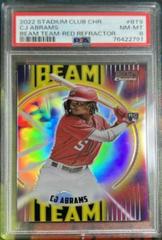 CJ Abrams [Red] #BT-9 Baseball Cards 2022 Stadium Club Chrome Beam Team Prices