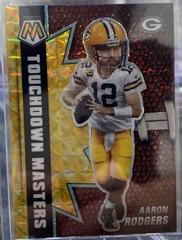 Aaron Rodgers [Reactive Yellow] Football Cards 2021 Panini Mosaic Touchdown Masters Prices