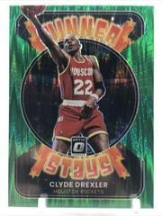 Clyde Drexler [Green Shock] #15 Basketball Cards 2021 Panini Donruss Optic Winner Stays Prices