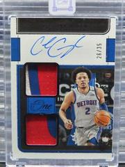 Cade Cunningham [Purple] #RD-CCH Basketball Cards 2021 Panini One and One Rookie Dual Jersey Autographs Prices
