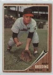 Marv Breeding #6 Baseball Cards 1962 Topps Prices